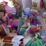 Falla La Mercé 2008. Els reis Camps i Rita amb l'Scalextric.