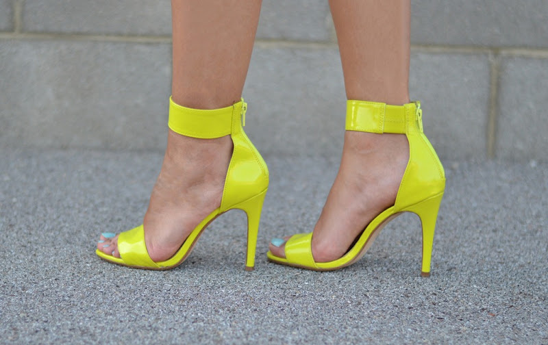 Sandals, High heels, H&M, H&M fluo, H&M neon, H&M sandals, Fluo sandals, Neon Sandals