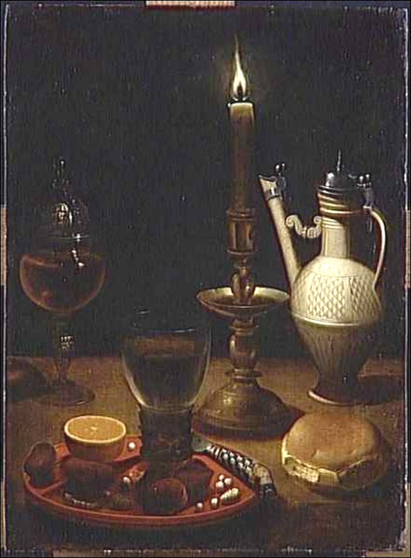Gottfried Von Wedig, Nature morte à la chandelle Gottfried Von Wedig, Nature morte à la chandelle