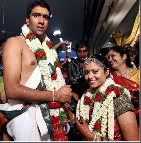 indin crickter ashwin wedding photo