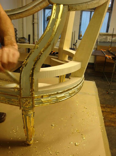 Every gold leaf detail is secured with such precision! I really enjoy seeing the transitional phase between raw material and a highly refined finished product. Every gold leaf detail is secured with such precision! I really enjoy seeing the transitional phase between raw material and a highly refined finished product.