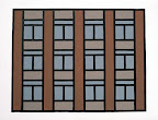 high rise 7, 1996, acrylic on canvas, 12 x 16 in.