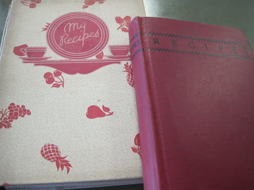 Some of the vintage cookbooks Bonnie brought in to share