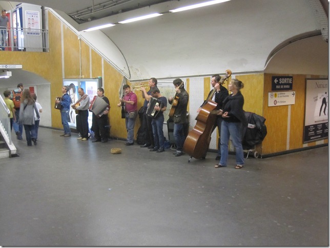 Band in the subway.  They were good.