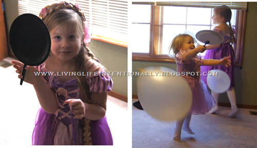 Tangled Party Game with DIY Frying Pans Tangled Party Game with DIY Frying Pans