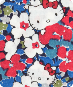 Blue Karenkubo Hello Kitty Print, Liberty Art Fabrics