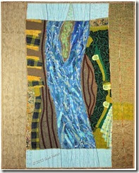 Sue Reno, In Dreams I Flew Over the River, art quilt