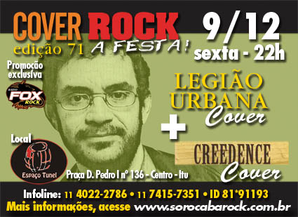 Legião Urbana Cover no Espaço Tunel Legião Urbana Cover no Espaço Tunel