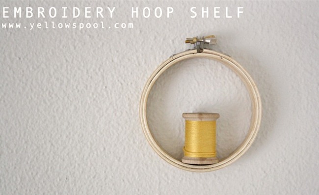 embroidery hoop shelf tutorial