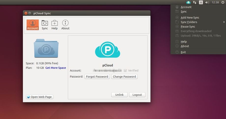 pCloud client Ubuntu