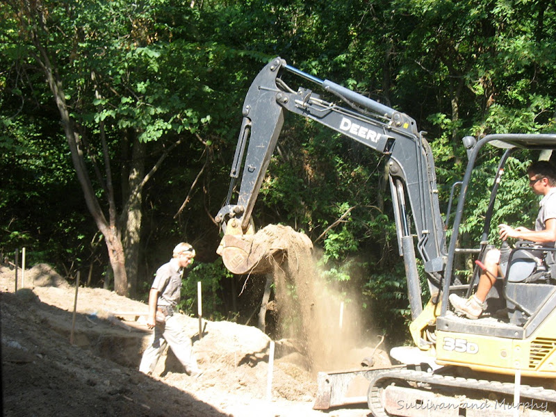 excavating the  pit