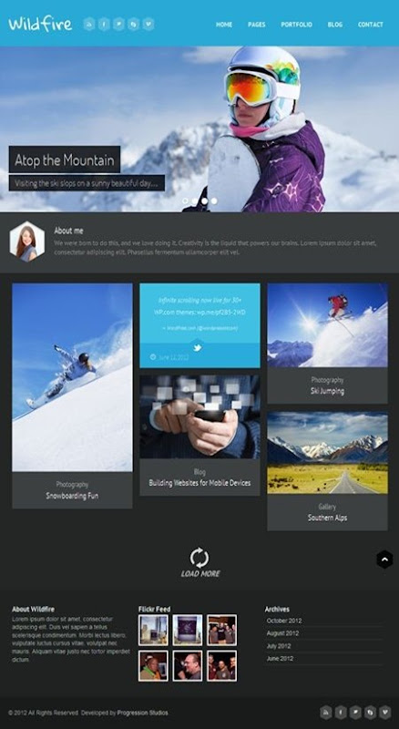 Wildfire portfolio theme