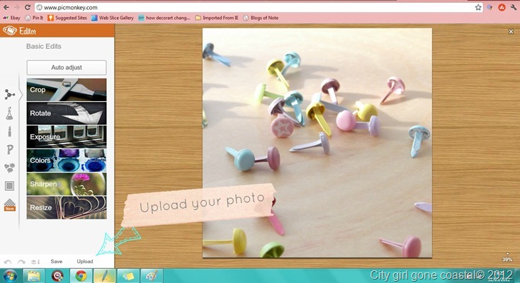 upload photo for blog button