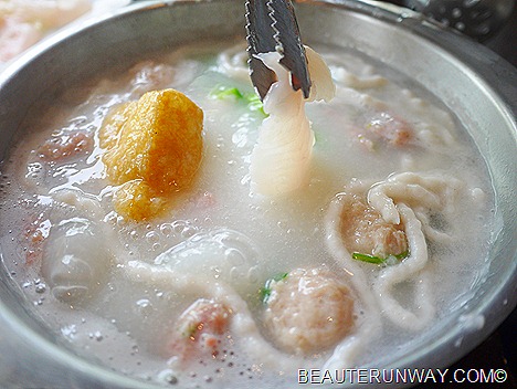 JPOT Seafood, pork ball, fish slice, yong tau fu in silky porridge