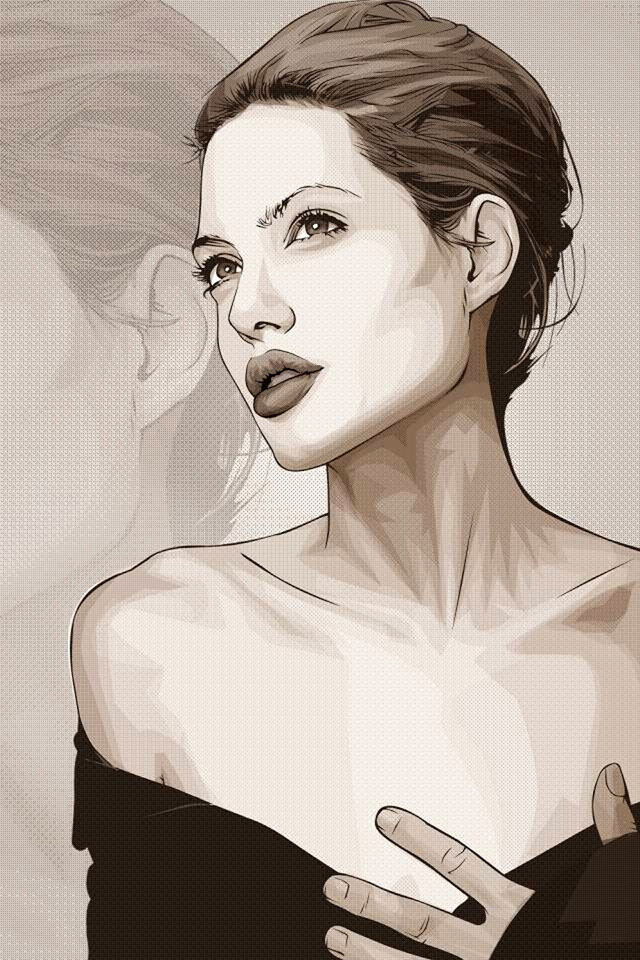 Angelina jolie cartoon