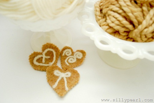 Felted Hearts - The Silly Pearl
