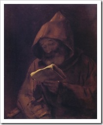 Monk Reading - Rembrandt
