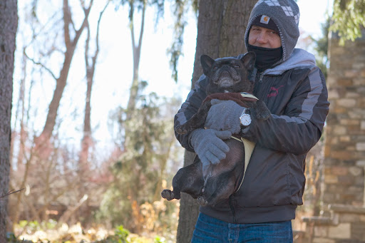 Fernando, it's really cold outside and I see that you're bundled up more than I am! Sharkey and I came out to see what you guys are doing around the farm today. Fernando, it's really cold outside and I see that you're bundled up more than I am! Sharkey and I came out to see what you guys are doing around the farm today.