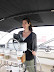The author at the wheel with Key Sailing.