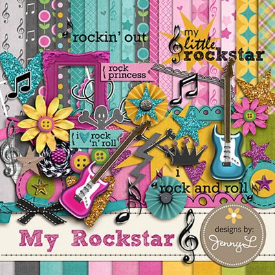 free rock start digiscrap kit