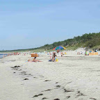 Początek plaży w Mrzeżynie.