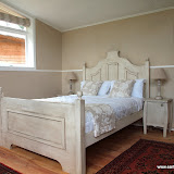 The Romantic Queen bed in The French Studio.