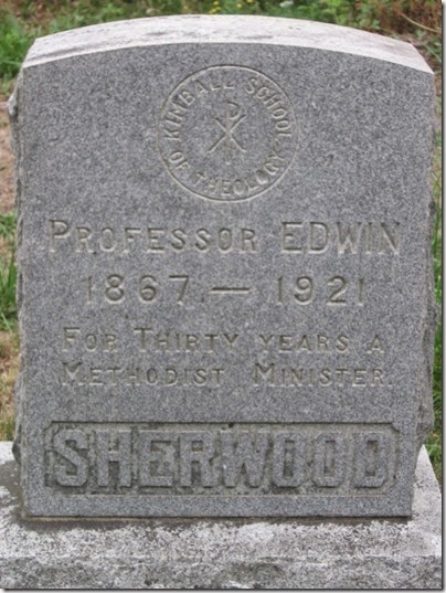 IMG_8342 Professor Edwin Sherwood Tombstone at Lee Mission Cemetery in Salem, Oregon on August 12, 2007