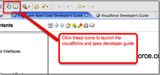 toolbar icons to launch apex & visualforce developer guides in eclipse