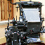 This machine was used to create magazines and leaflets; not clear how it ended up in a Police museum!