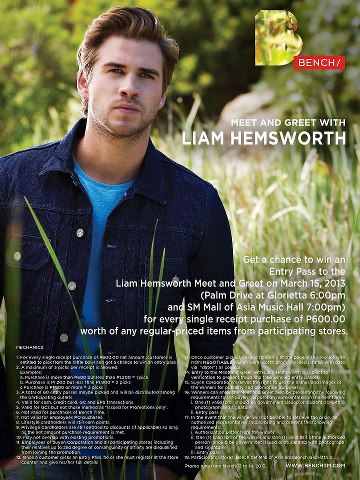 Liam Hemsworth for Bench