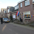 De hele straat versierd