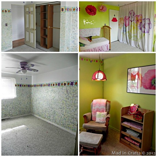 Daughters Room Before and After