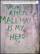 KILL THE BOER MALEMA IS MY HERO VREDEFORT FS GRAFFITI OCT 10 2011