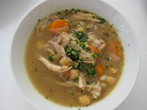 chicken and chickpea soup