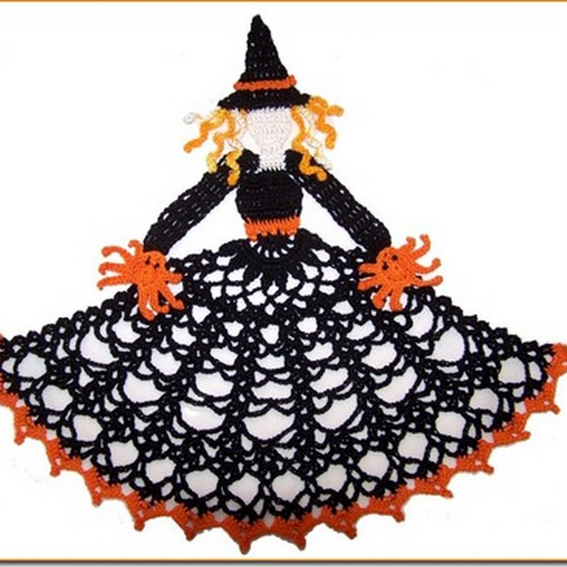 Halloween, bruja para tejer de ganchillo