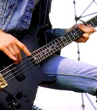Cliff Burton playing bass