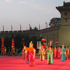 The spectaculair opening ceremony from the Tour of China at the famous historic city wall of Xian. (photo: Remko Kramer)