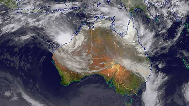 Satellite view of Tropical Cyclone Luca at 3:30pm on 17 March 2012. PerthNow