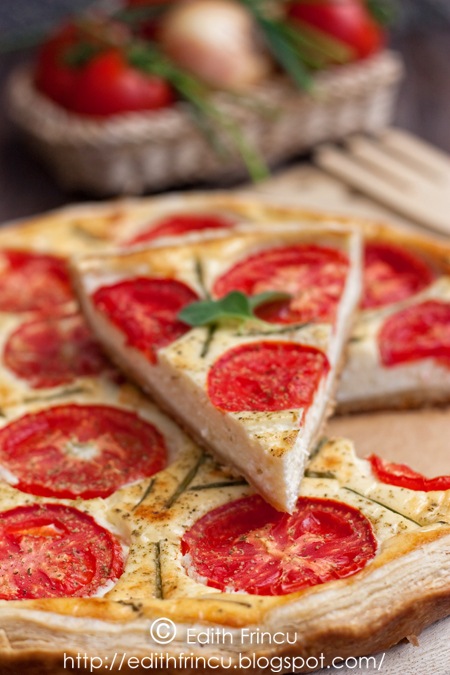 tarta cu branza si rosii 1