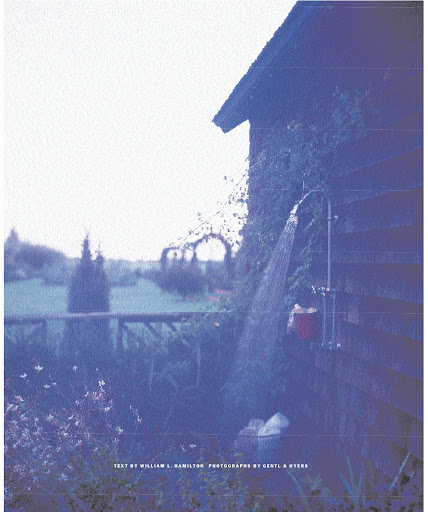 Martha Stewart Living ran a story several years ago that explained various designs and functions of the outdoor shower -- the images from the spread are truly wonderful.
(Martha Stewart Living, July 1995) Martha Stewart Living ran a story several years ago that explained various designs and functions of the outdoor shower -- the images from the spread are truly wonderful.
(Martha Stewart Living, July 1995)