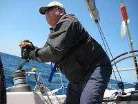 Mackinac 2010 / Mac 2010: Nige trimming with gusto