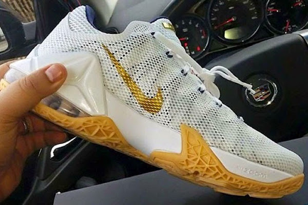 Upcoming White and Gold Gum Outsole Nike LeBron 12 Low