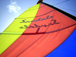 Our last full day Tim took some basic sailing lessons.
