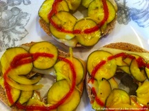 open face bagel sandwich