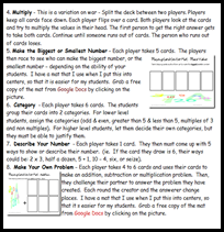Using Cards in Math Activities - Free playing card mat