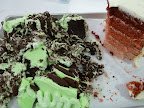 I didn't have any real behind-the-scenes photos of the minty ice-box cake. We shot it and then promptly devoured it.