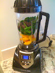 The makings of the Peach, Berry, and Spinach Smoothie. The makings of the Peach, Berry, and Spinach Smoothie.