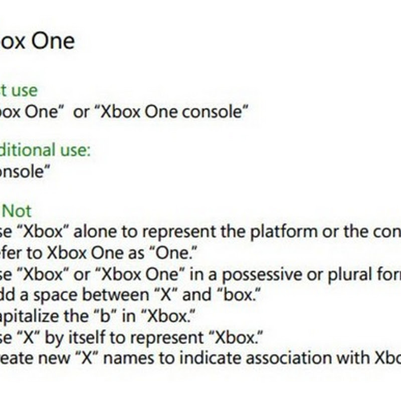 Hier sind die Regeln dafür, wie Sie die Xbox One nennen dürfen (und wie nicht)