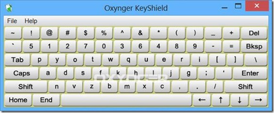 Oxynger KeyShield tastiera virtuale anti keylogger Oxynger KeyShield tastiera virtuale anti keylogger