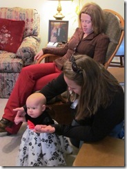 Marie, (Mom)Becca, and Ella Christmas 2011